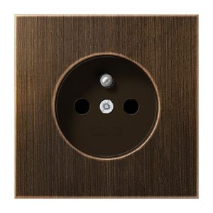 Wandcontactdoos messing antiek penaarde&ki.beveil LS