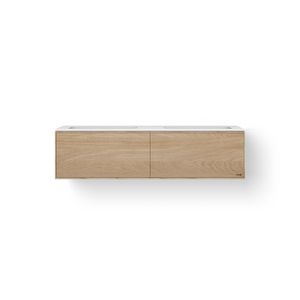 Solid Facet 140cm bovenbl 2 wasbak 500mm meubel+2 las oud gr