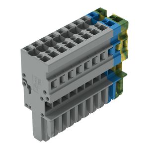 1-draads female steker CAGE CLAMP 4mm² groen-geel/bl VVE=25