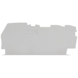 Afsluit-+tussenplaat 0,8 mm dik voor 3-draads klemmen VVE=25