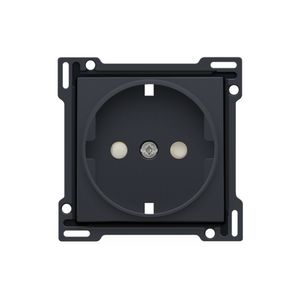 Afwerkingsset stopcontact randaarde/besch.afsl. anthracite
