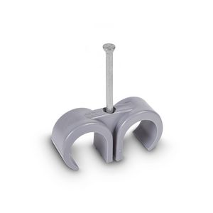 Doos a 100st. Spijkerclip duo 16/19mm grijs