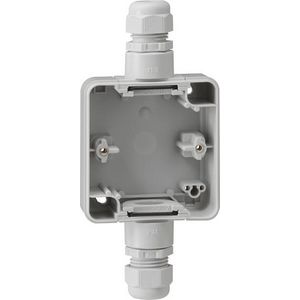 Bodemdeel 1-voudig 2xM20 spatwaterdicht opbouw grijs