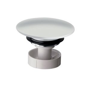 Plug met Up&Down sluitmechanisme messing Ø64mm mat wit