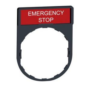 Schild 30x40mm + etiket 8x27mm 22mmEMERGENCY S VVE=10