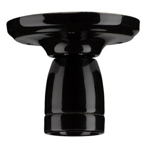 Plafond/Wandlamp porselein S E27 105x98mm Zwart