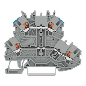 2-etageklem Met drukknop Rijg-/rijgklem grijs VVE=50