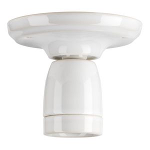 Plafond/Wandlamp porselein S E27 105x98mm wit