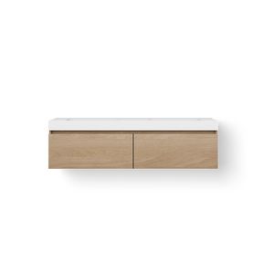 Solid Drawer 160cm bovenbl 2 wasbak 500mm meube+2 las oud gr