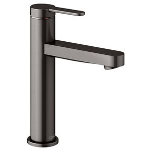 1-hendel wastafelmengkraan 130 afvoer/IXMO Flat/rond titaanzwart geb