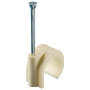 Spijkerclip halvrij bevestig beton 16-19/20mm creme VVE=150