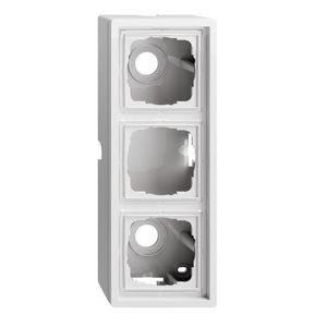 opbouwbehuizing 3-voudig + Afdekraam Gira F100 zuiver wit