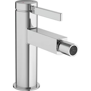 Finoris 1-hendel bidetmengkraan chroom sprong 129mm incl. push-open plug 1.1/4"