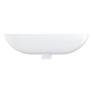 Bauedge ceramic wastafel 60cm wit met kraangat overloop (prof)