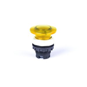 Knop paddestoel 40mm tijdelijk verlichtings-mogelijkheid geel