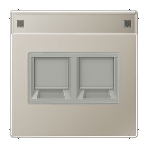 Afdekking edelst.voor mod.jack 2-voudig LS