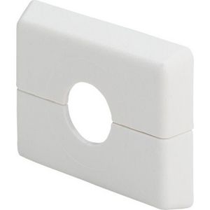 Rozet 60x45x10x15 kunststof/wit = RAL9010