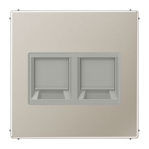 Afdekking edelst.voor mod.jack 2-voudig LS