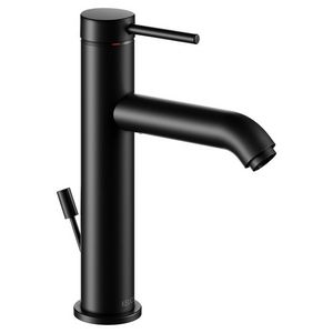 1-hendel wastafelmengkraan 130 met trekstang en afvoerg