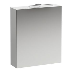 Base spiegelkast 600x700x185mm wit hggl. m.LED.verl. deur LI