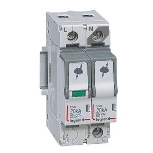 Overspanningsbeveiliger T2-1P+N-20kA 1.2kV-320V-2mn