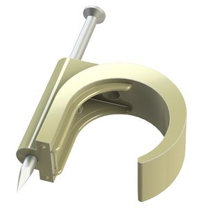 Spijkerclip hal.vrij flexbuis 16-19/20mm creme emmer VVE=600