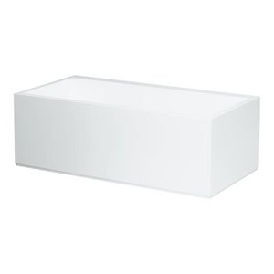 Bad 1700x860mm hoek links met frame en l-paneel rechts wit