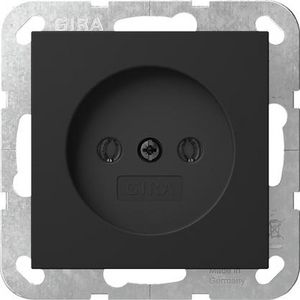 wandcontactdoos zonder RA 2-p System 55 zwart m