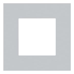 Enkelvoudige afdekplaat Pure alu grey