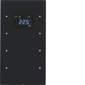 Tastsensor KNX-touch met therm. 3-v berker R.3 glas zwart