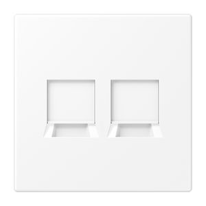 Afdekking LS900 wit mat v.mod.jack 2-voudig LS990