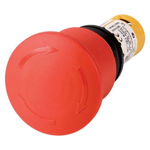 Nood-Uit 45mm trek/draai 1no+1nc zwart
