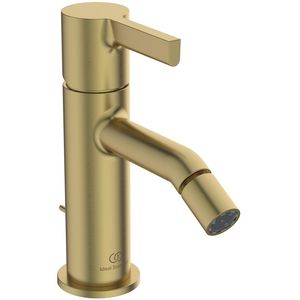Joy bidetmengkraan 5l/min. met waste brushed gold (mat goudkleurig)