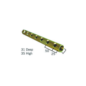 Verdeler 3/4" 1/2" aansl. zonder 3/8" ontlucht 3/4" 4x1/2" VVE=6