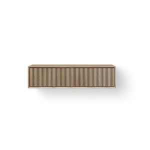 Wastafelonderkast Wooden Facet Stripes 120cm 2xla eiken old grey