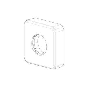 Rozet 63x63x18mm Mat Wit