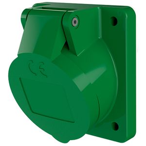 Inbouwwandcontactdoos 32A 3-polig  4H 50V 100-200Hz IP44