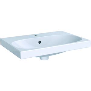 Acanto wastafel Compact 60x42cm met kraangat + overloop Keratect