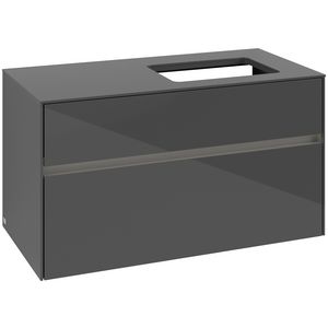Wastafelonderkast Collaro 1000x548x500mm Glossy Grey C111B0FP