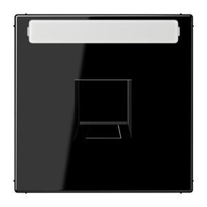 Afdekking zwart v.mod.jack 1-voudig LS990