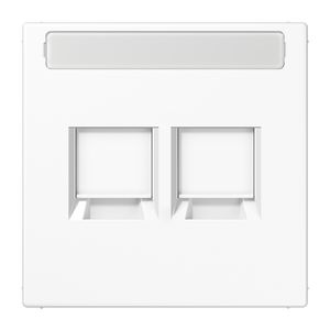 Afdekking alp.wit v.mod.jack 2-voudig LS990