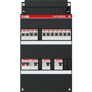 Installatiekast 9x achter 3x 30mA + F + HS 1-f