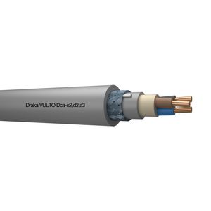 Haspel a 500m. VULTO VO-YMvKas Dca 0,6/1kV gy# 3x2,5/2,5mm² (blauw - bruin - zwart)