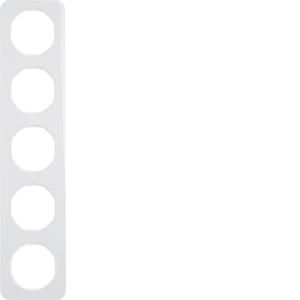 Afdekraam 5-v berker R.1 polar wit glans