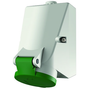 Wandcontactdoos 16A 4-polig  2H 50V 300-500Hz IP44 TWIN