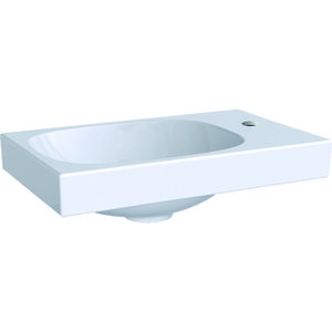 Acanto fontein 40x25cm met kraangat rechts/zonder overloop wit