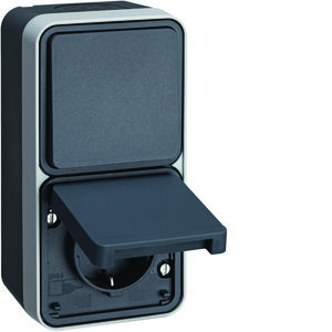 Combi WCD verhoogd aanraakveilig + wisselschakelaar+behuizin