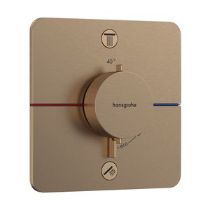 ShowerSelect Comfort Q thermostaat afbouwdeel tbv inbouw voor 2 functies Brushed Bronze