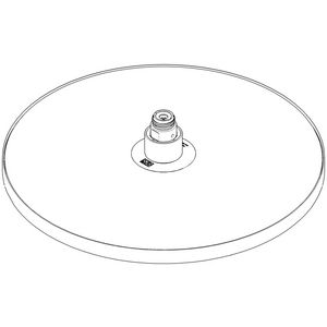 Regendch rond 300mm cham gebrsld (22kt Goud) 04120509100-46