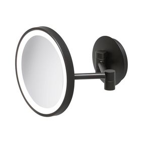 LED Scheerspiegel 2-armig 3x vergrotend ø203mm Mat zwart MIRROR